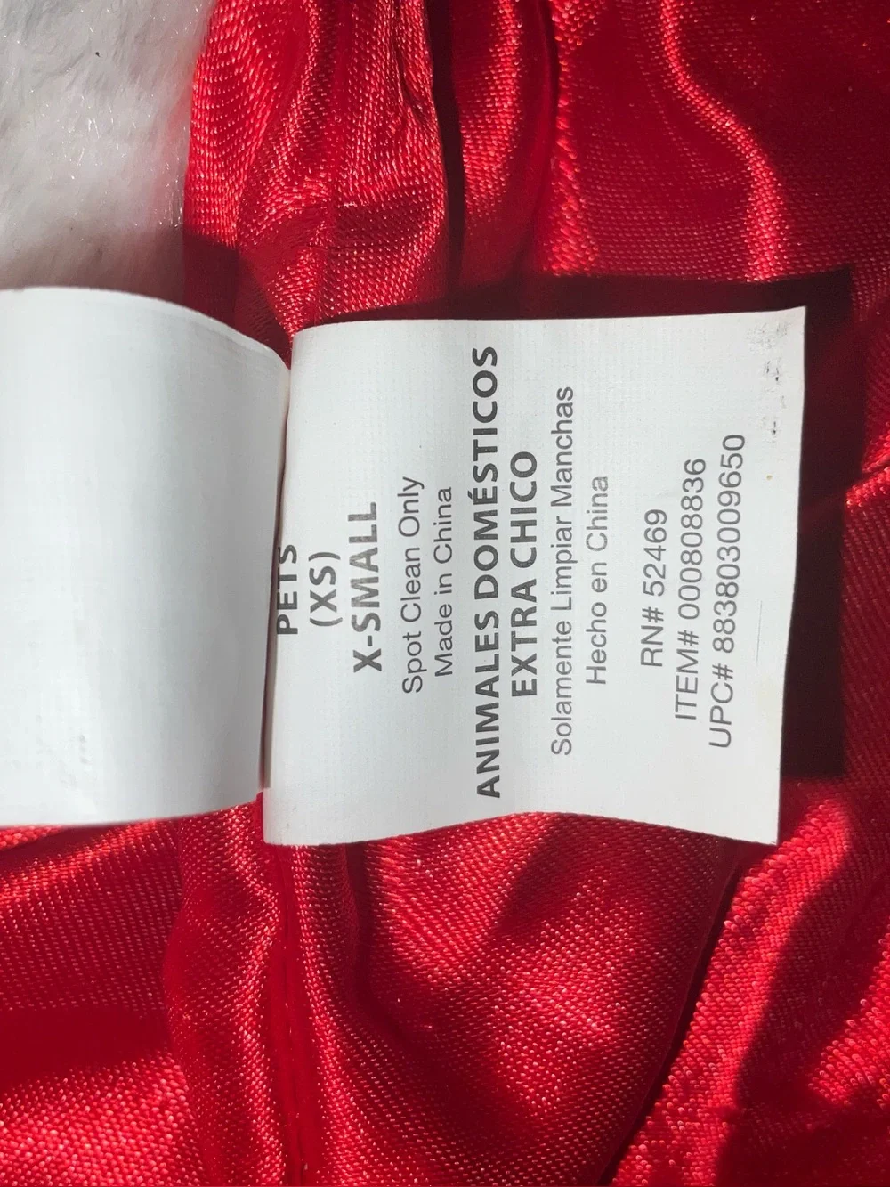 2pc Red Santa pet nwot loose stock pet Costume & xs smallwith Snowflake Accent